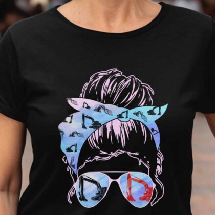 Operating Engineer Wife Life Bun & Glasses