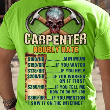 Carpenter Hourly Rate Humor - Skull Trade