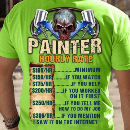 Painter Hourly Rate Humor - Skull Trade